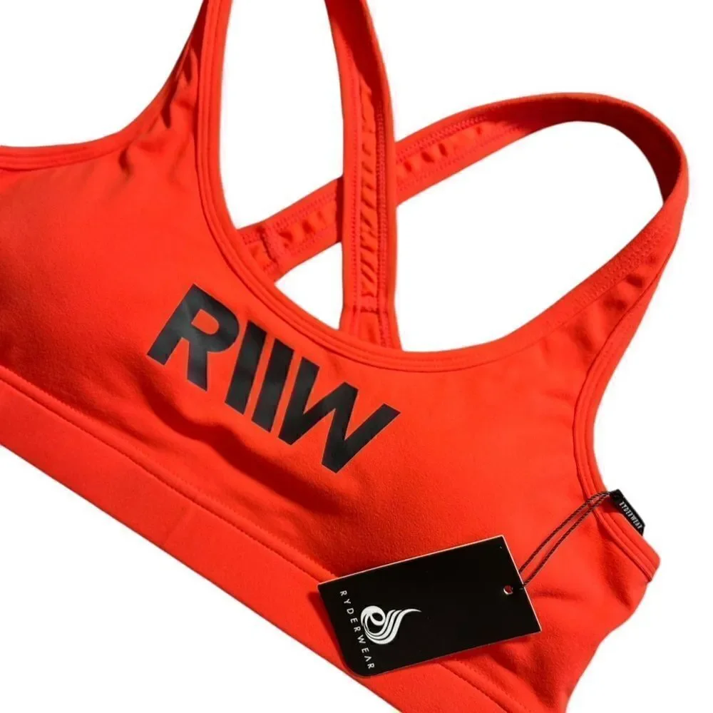 Ryder wear sports bra tangerine orange high impact size large